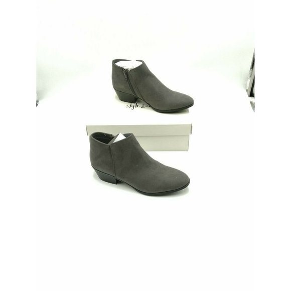 Style & Co Wileyy Ankle Booties Boots Grey Women's US 5 M  New - Picture 1 of 9